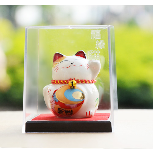 Lucky draw Japanese ceramic mini box cat shape ornaments decoration feng shui ornaments Home Furnishing4