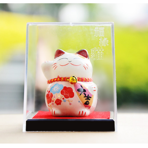 Lucky draw Japanese ceramic mini box cat shape ornaments decoration feng shui ornaments Home Furnishing6