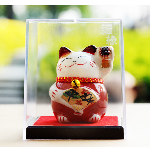 Lucky draw Japanese ceramic mini box cat shape ornaments decoration feng shui ornaments Home Furnishing7