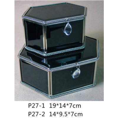 European classical glass mirror jewelry box pearl box jewelry box P27-11