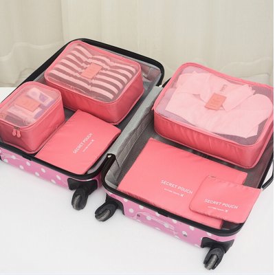 Six pieces of travel clothes bag1
