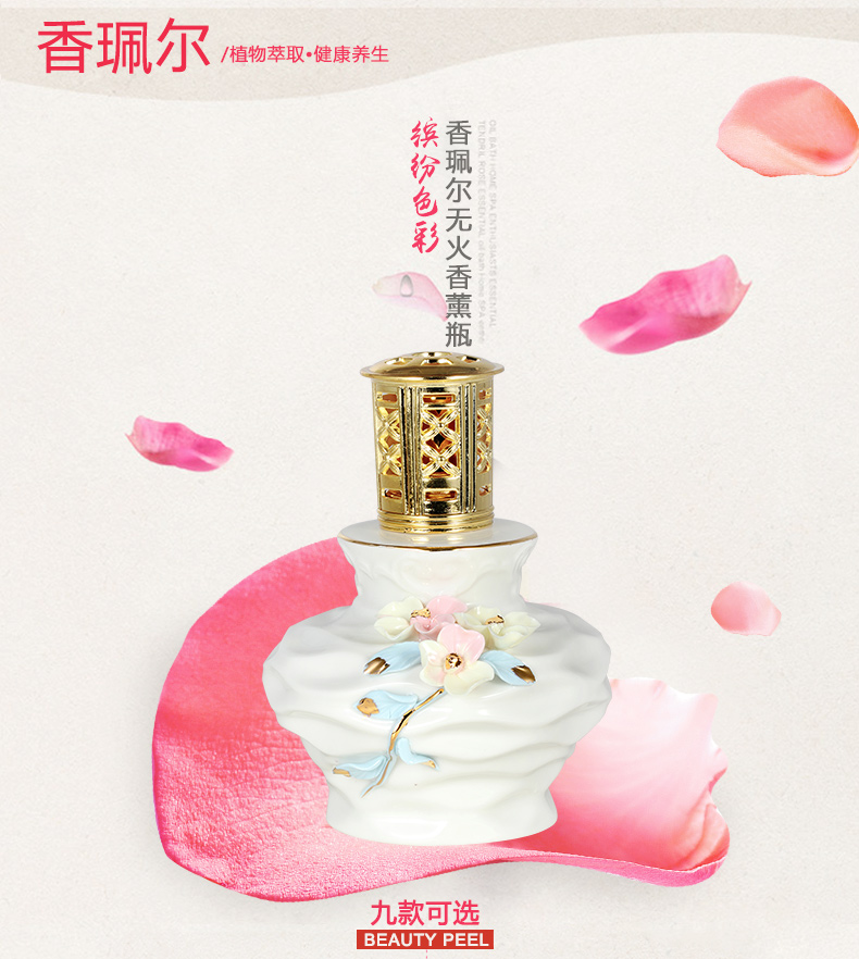Modern style portable ceramic flame free aromatherapy bottle with colourful color, single note style2