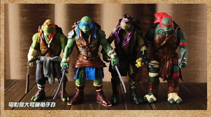 The 2014 film version of Teenage Mutant Ninja Turtles action figures collection doll ornaments large 26cm children Valentine Gift1