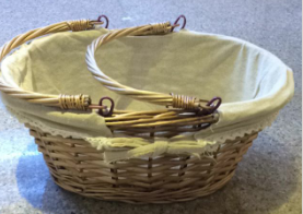 Simple pastoral wicker double handle storage basket basket1