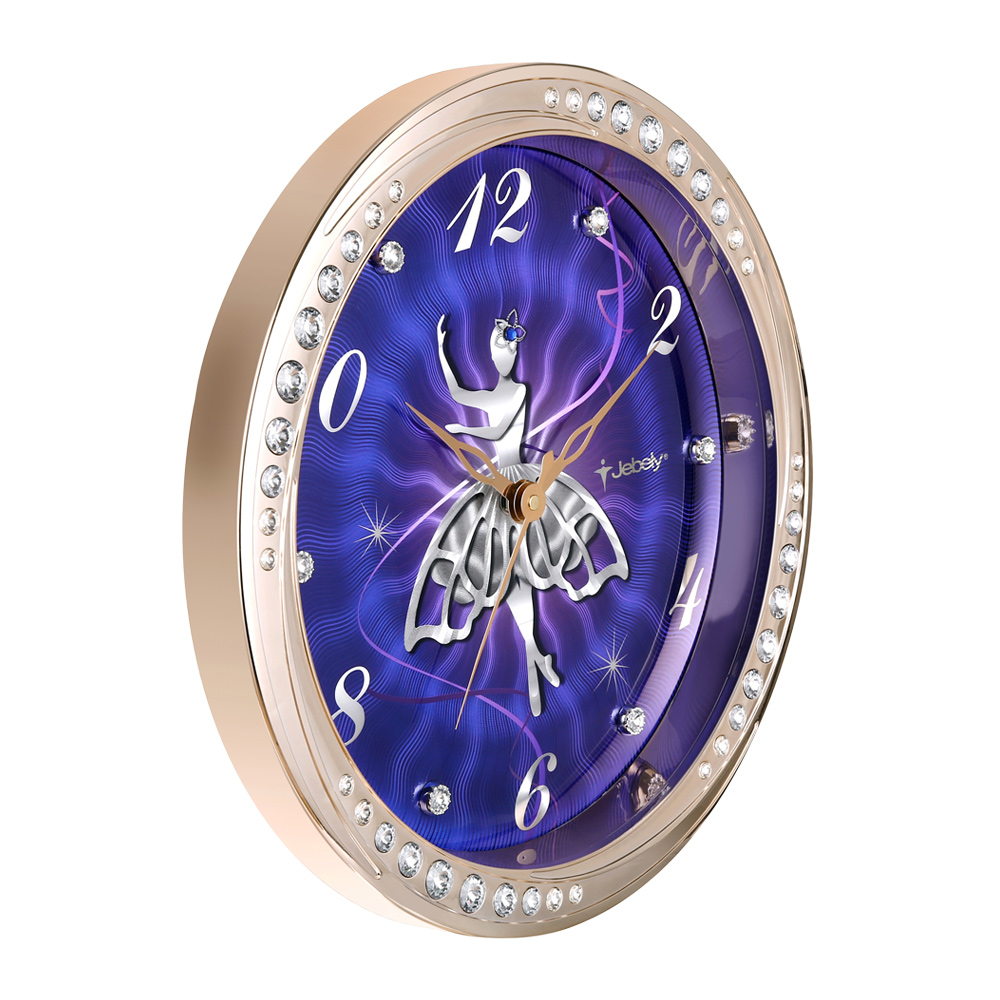 Purple wizard GE430-01B dance of high-grade diamond jewelry clock3