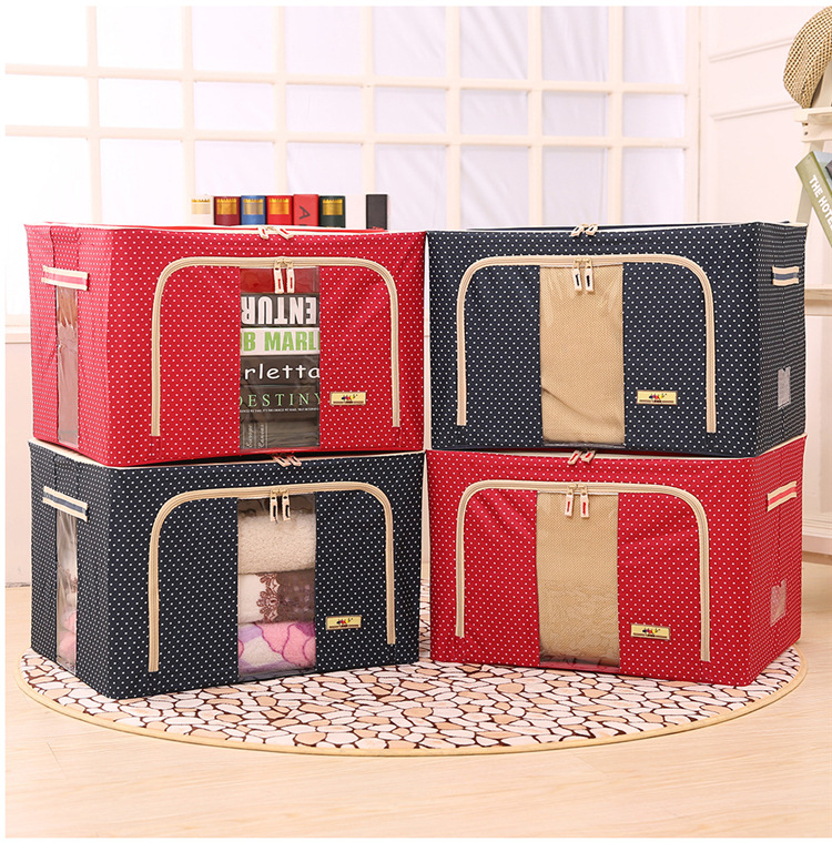 600D Oxford cloth and clothing collection box wholesale and finishing box, stainless steel frame storage box sundries12