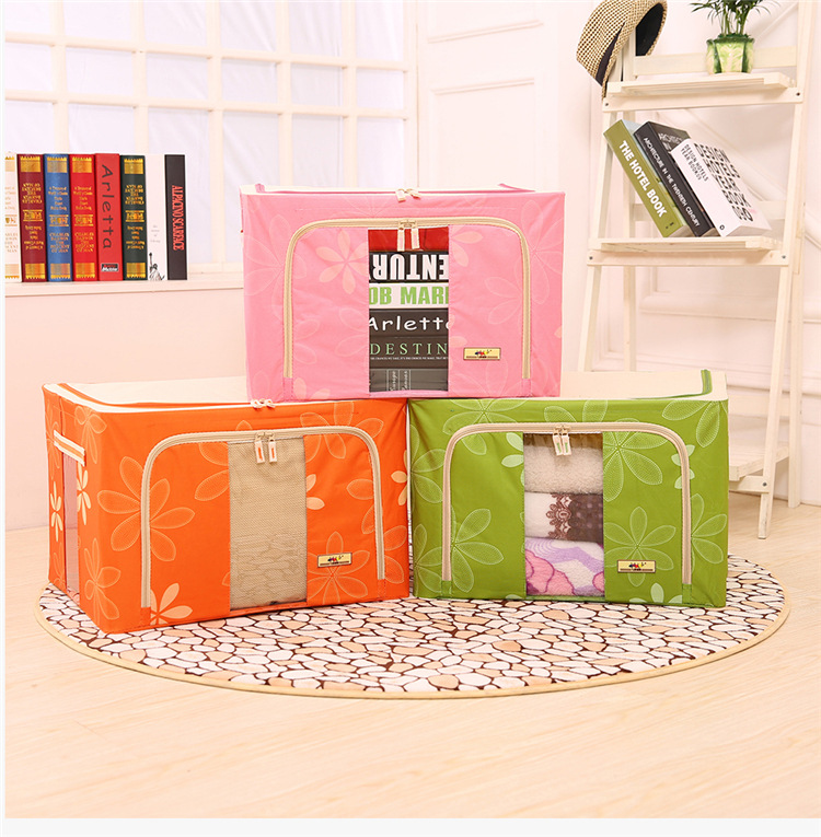 600D Oxford cloth and clothing collection box wholesale and finishing box, stainless steel frame storage box sundries13