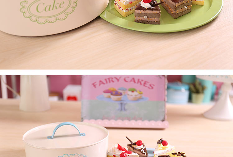 Carrier style portable hopper iron galvanized thickened cake tins bread box candy box Cookie Jar storage box5