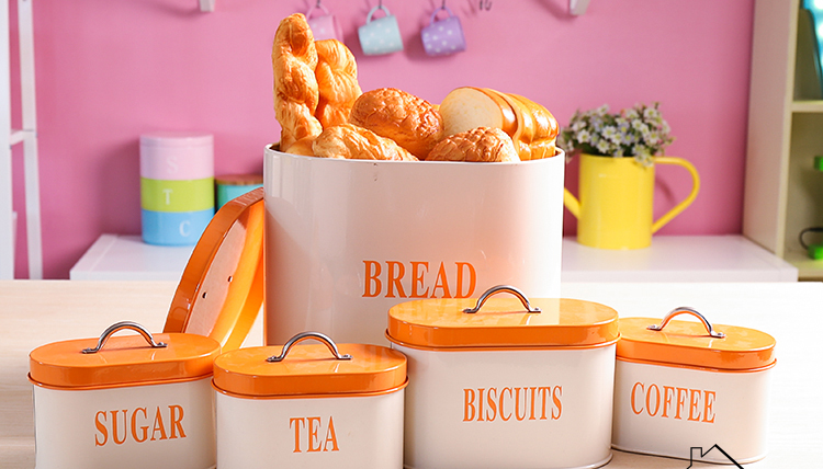 Carrier oval orange, thick, high quality, high quality iron leather, box, cracker, biscuit, candy can and five pieces of tea canister1