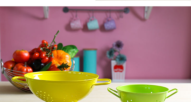 Carrier candy colored fruit bowl bowl of fruit and vegetable and egg drain drain basket basket kitchen small storage basket set6