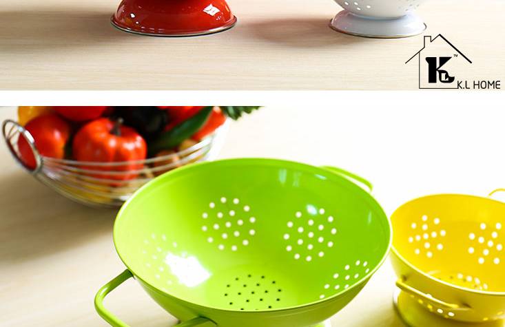 Carrier candy colored fruit bowl bowl of fruit and vegetable and egg drain drain basket basket kitchen small storage basket set10