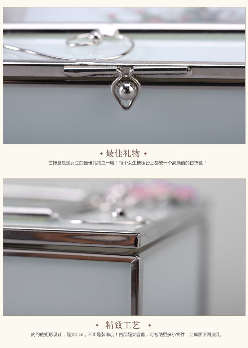 Can put photos jewelry box Home Furnishing practical decorative box P32-5 high-end fashion jewelry box white solid couple6