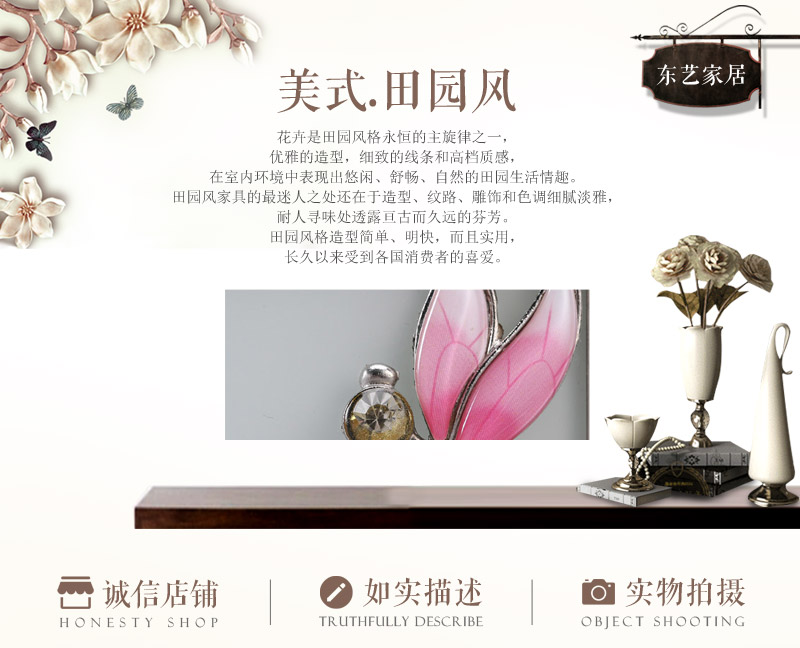 Simple fashion stereoscopic flower fairy long Fang jewellery box (big) P34-62