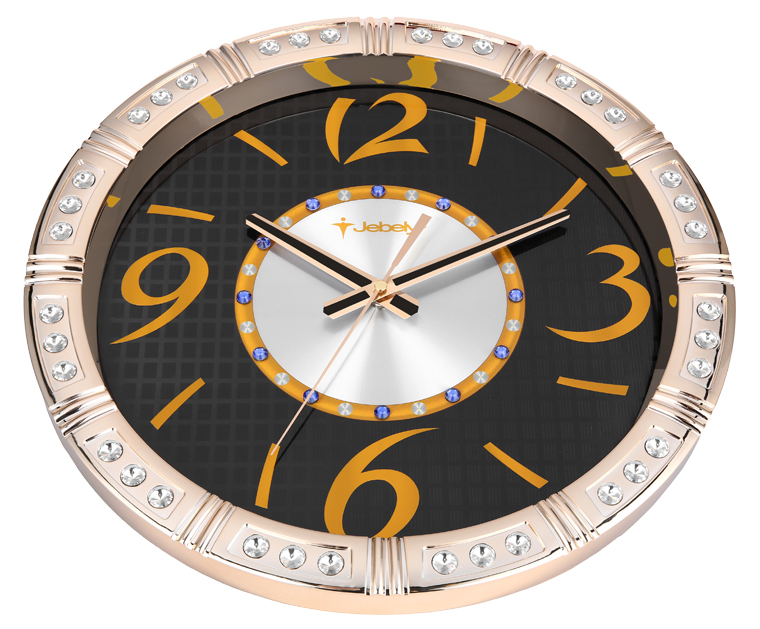 GE427-01B gold years sweep second diamond jewelry fashion clock4