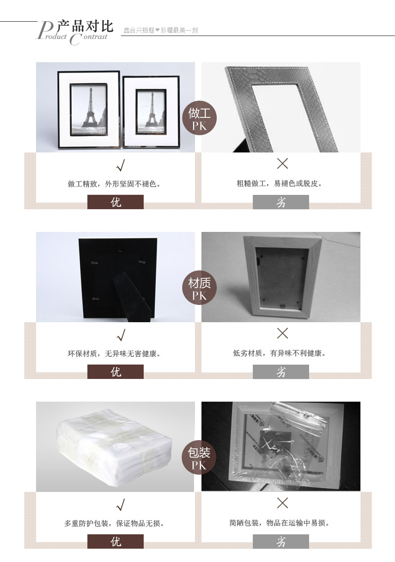 Modern PU decoration frame white decoration frame frame picture frame home decoration set up phase frame HC1633947