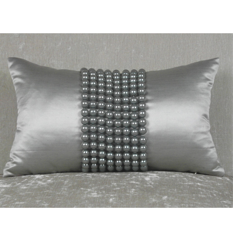 Yue Mercure palace retro new classical imitation pearl model room Home Furnishing hotel sofa pillow waist pillow cushion4