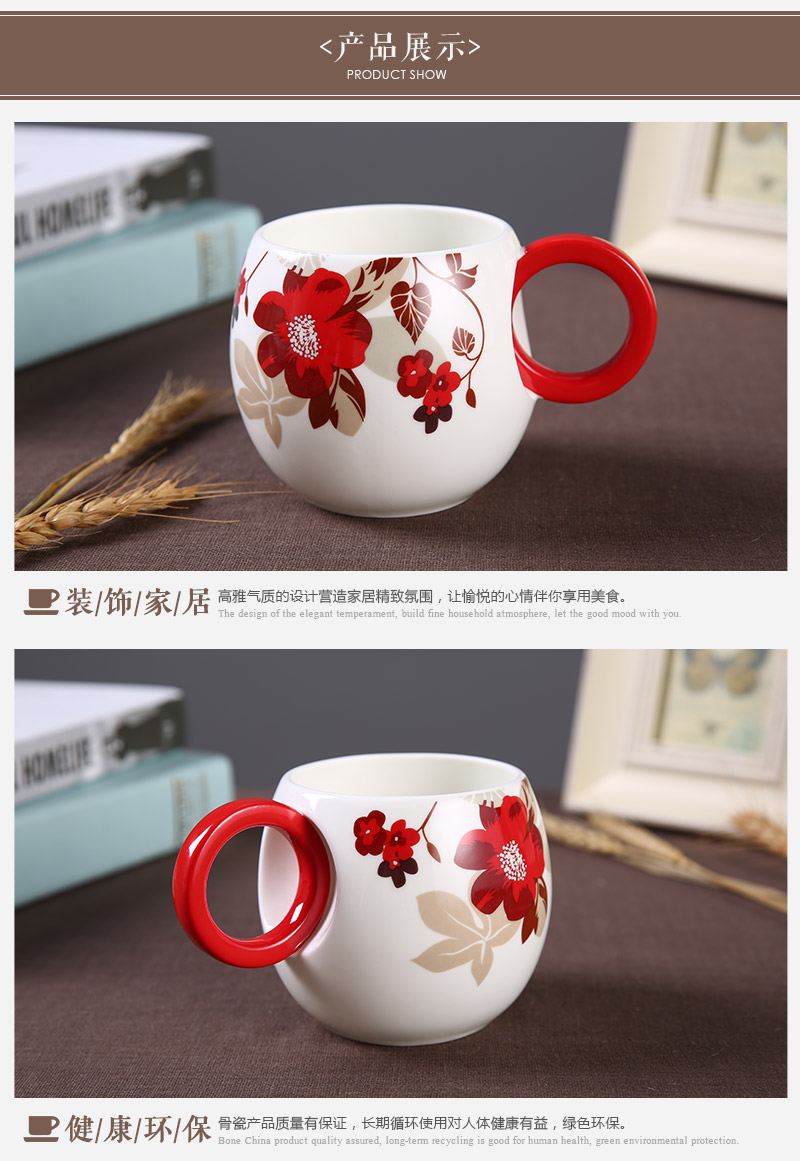 Princess milk cup - high-grade bone china cups brilliant purples and Reds (customizable) DY303