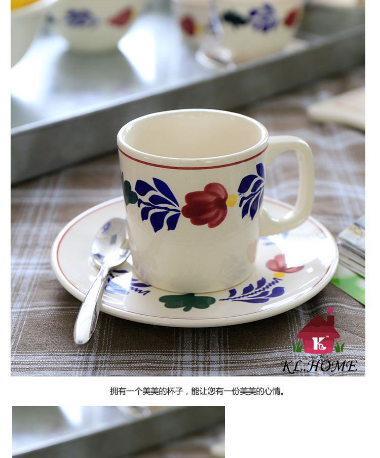 Carrier Nordic style garden lace small ceramic straight cup of tea cup of juice cup mug cup4