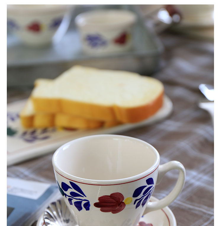 Carrier style ceramic series simple flower cane, coffee cup, milk cup, milk cup, milk tea cup office tea cup1