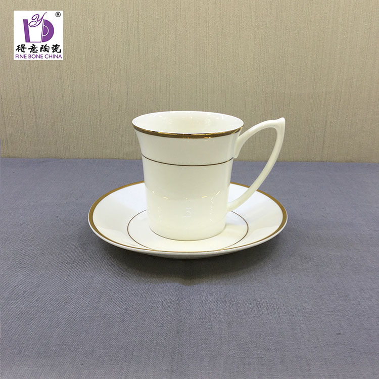 High grade bone china coffee cup and saucer of Korean cup and dish gold1