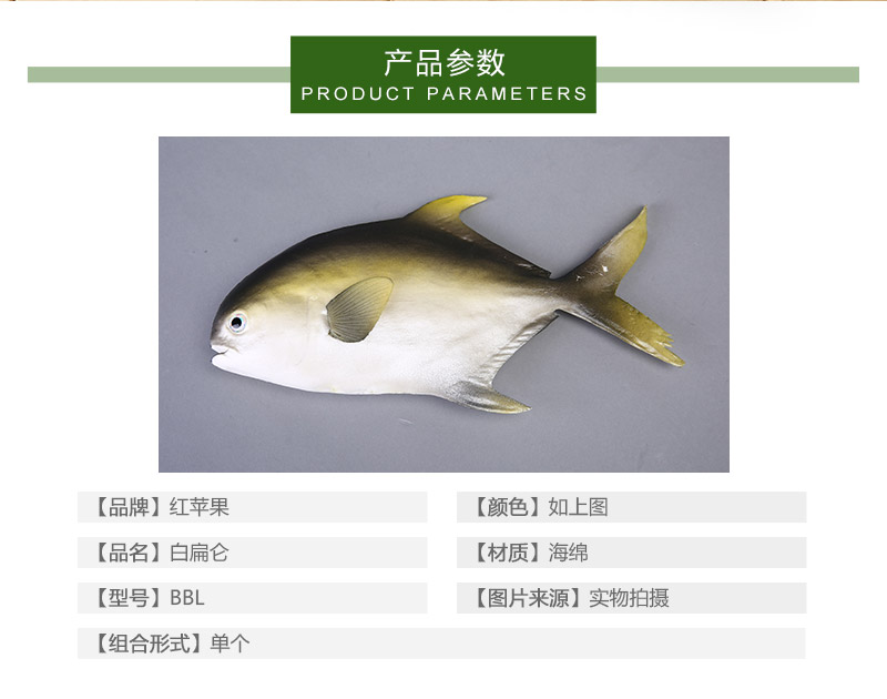 High simulation flat white fish Lun creative ornaments photography store props pastoral kitchen cabinet product BBL simulation2