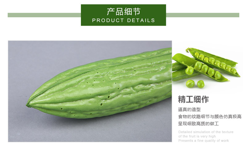 High simulation lianggua creative photography store props ornaments vegetable kitchen cabinets pastoral vegetable LG simulation4