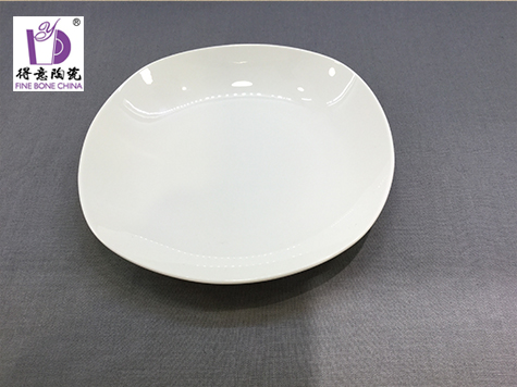 Pure white bone china proud ceramic grade bone china 6.5 inch square1