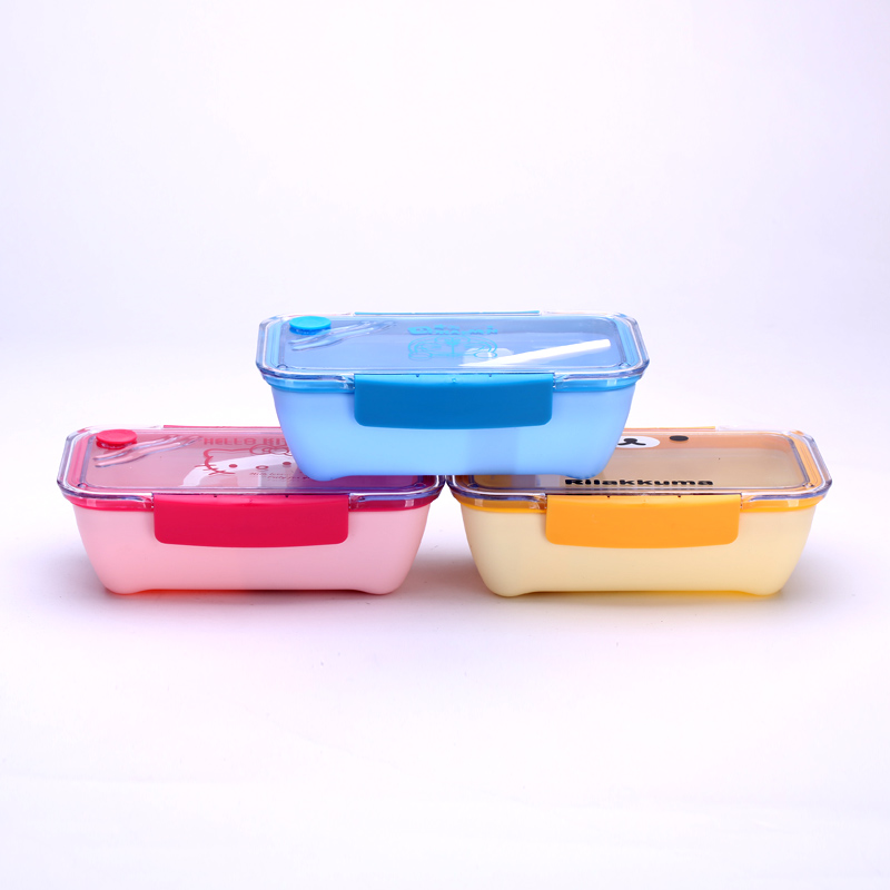 Japanese style bento box single layer can adjust the lattice septum (send a spoon) of the Japanese rectangular bento box 62351