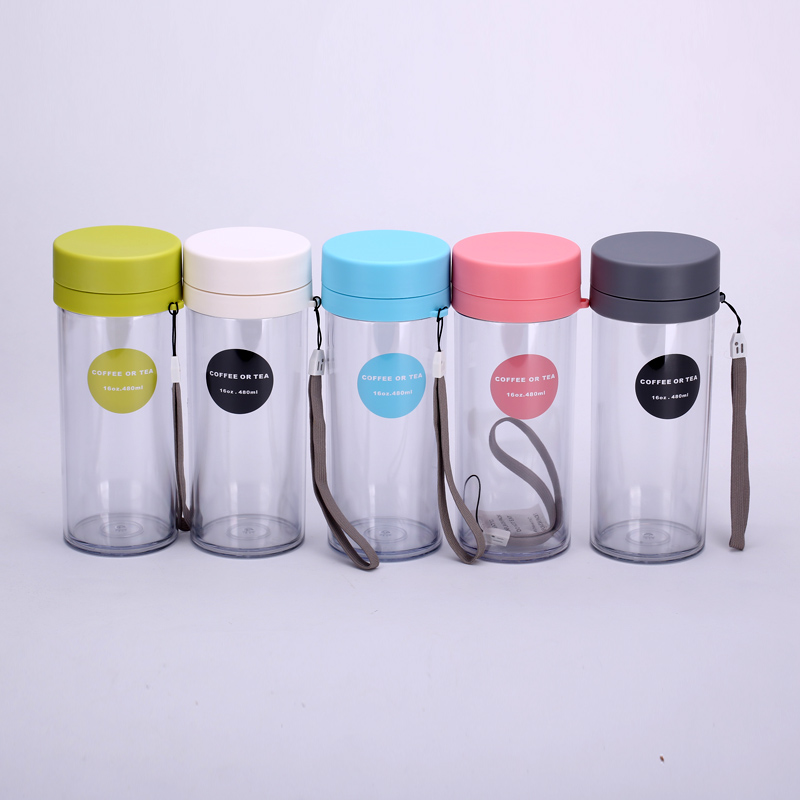 Simple and convenient sports cup carry cup carry cup AS material water cup creative sports cup 60591