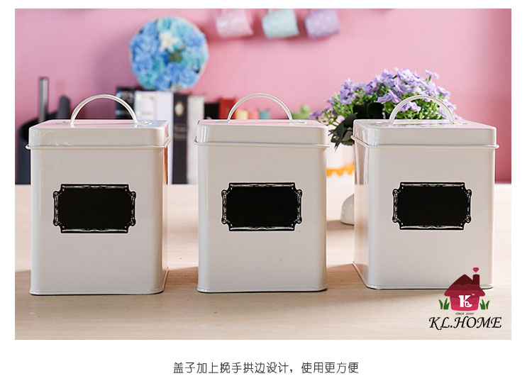 The new Carrier style Home Furnishing simple version of the small fresh white iron and five DIY storage tanks X3216