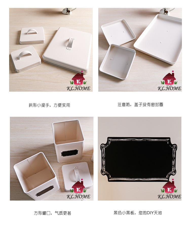 The new Carrier style Home Furnishing simple version of the small fresh white iron and five DIY storage tanks X32112