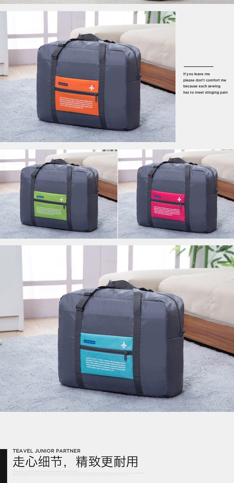 Folding travel bag hand luggage bag and boarding large capacity short trip bag waterproof jacket box5