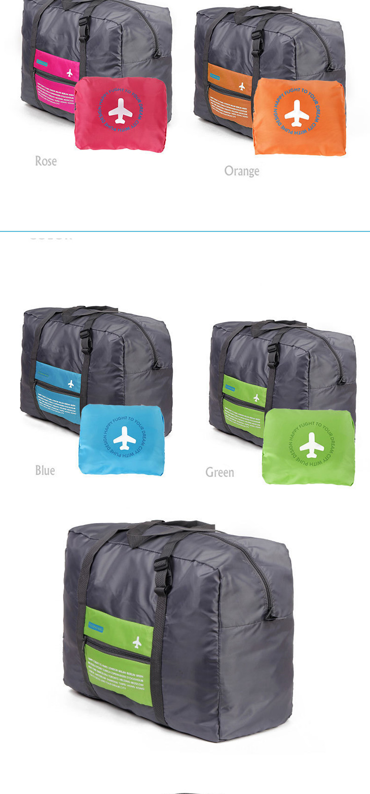 Folding travel bag hand luggage bag and boarding large capacity short trip bag waterproof jacket box8