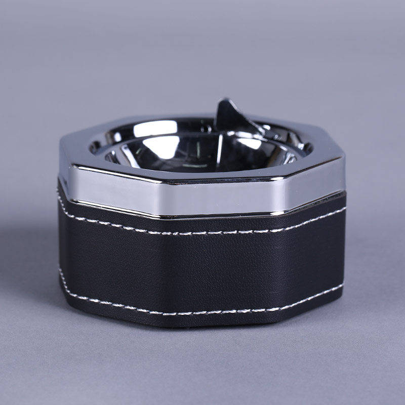 835BF six angle ashtray metal + leather fashion creative ashtray1
