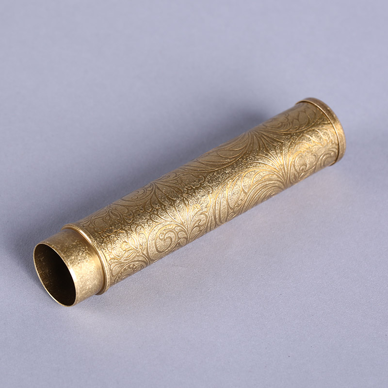5315 golden metal cigar tube4