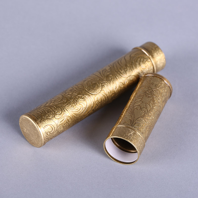 5315 golden metal cigar tube3