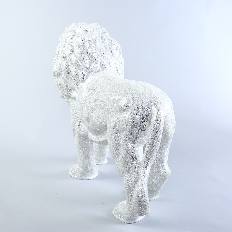 Glass steel mosaic modern minimalist standing lion ornaments decoration decoration Home Furnishing animal model C-11243