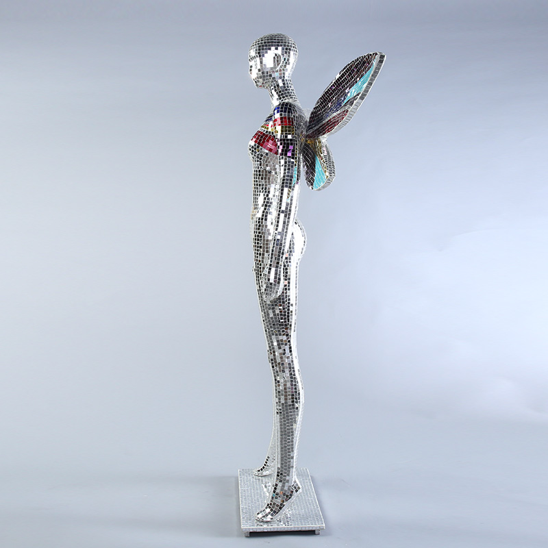 Mosaic glass winged angel beauty model Hotel KTV character style decoration, contact the merchant CH-10714