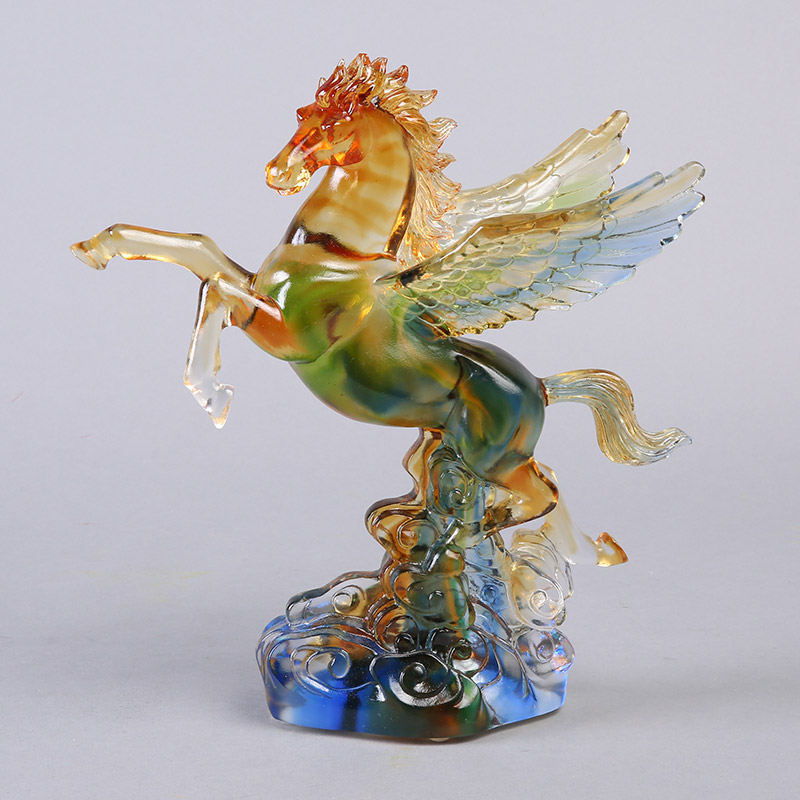 Top glass ornaments gifts office decoration Home Furnishing Pegasus LKL11