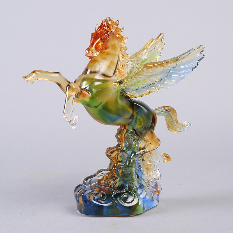 Top glass ornaments gifts office decoration Home Furnishing Pegasus LKL12