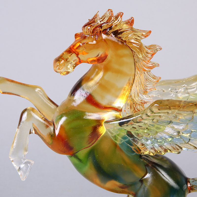 Top glass ornaments gifts office decoration Home Furnishing Pegasus LKL14