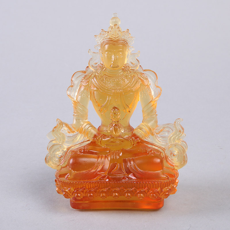 High-grade longevity Buddha Buddhist glass ornaments gifts office decoration Home Furnishing LKL141