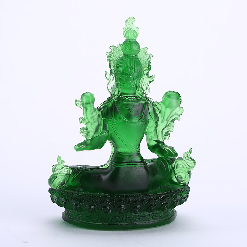 High-grade Green Tara glass ornaments gifts office decoration Home Furnishing Buddhist LKL192