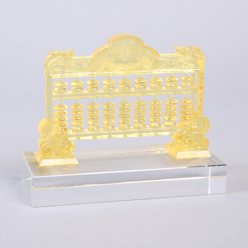 The best Zhi plate glass ornaments gifts high-grade office decoration Home Furnishing LKL41