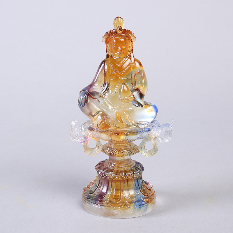 Wang Qibao Buddhism glass ornaments round high-grade office decoration gifts Home Furnishing LKL152