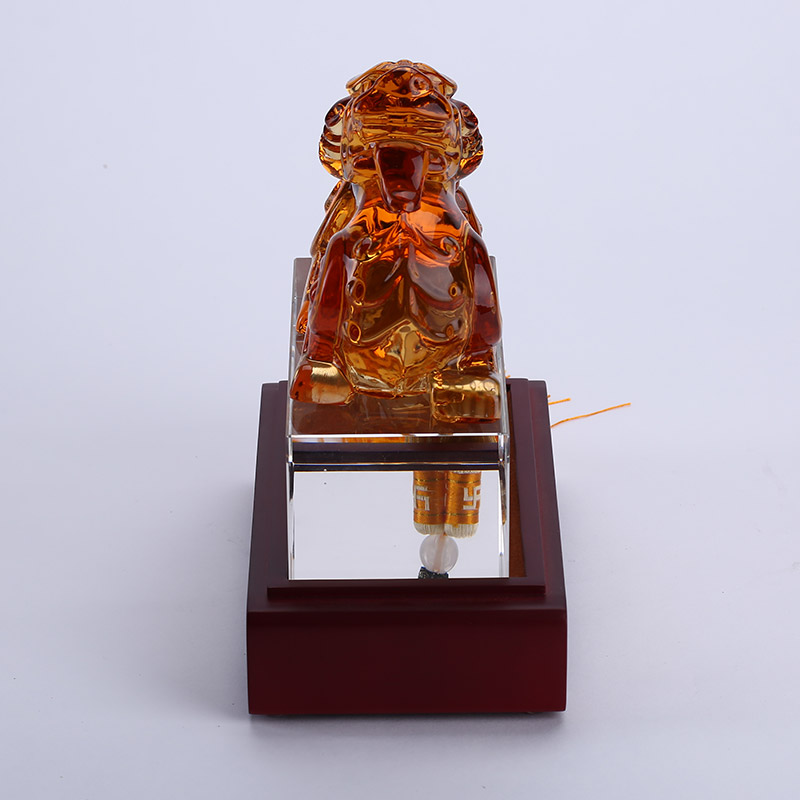 High-grade glass ornaments gifts auspicious prosperity Home Furnishing office decoration LKL103