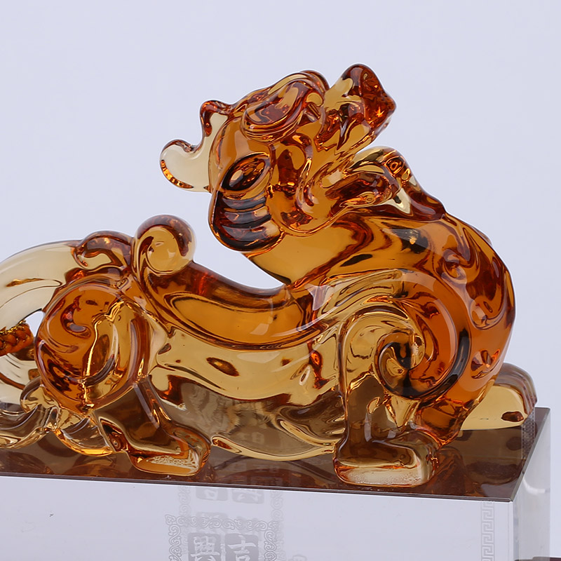 High-grade glass ornaments gifts auspicious prosperity Home Furnishing office decoration LKL105