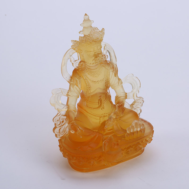 The yellow glazed ornaments gifts Buddhist high-grade office decoration Home Furnishing LKL182