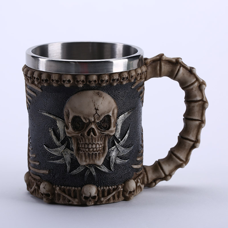 The skull bones creative stainless steel stereo headman coffee cup cup LJJ1 cup3