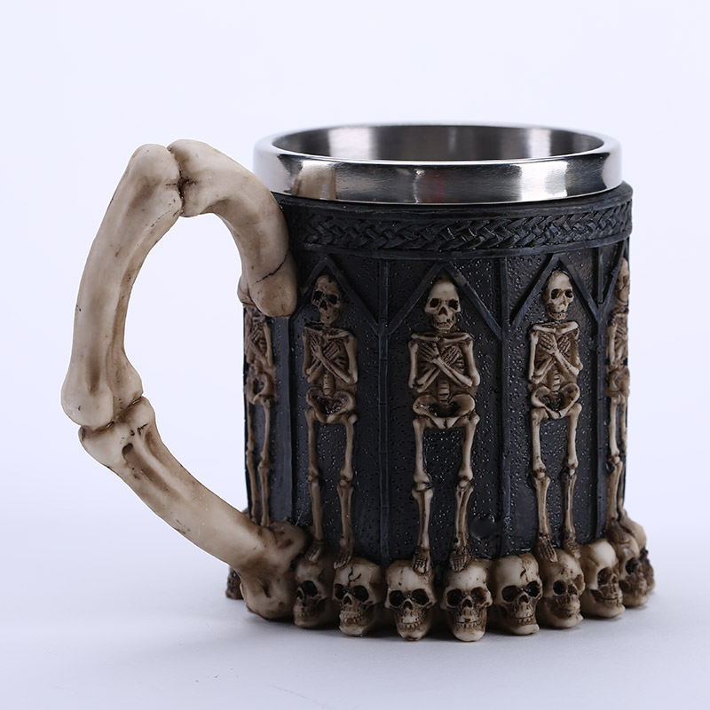 The skull bones creative stainless steel stereo headman coffee cup cup LJJ1 cup2